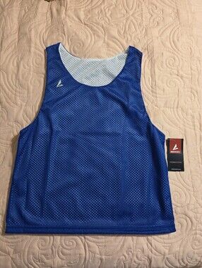 NWT Youth BSN Sports Royal Blue And White Reversible Mesh Tank L/XL
